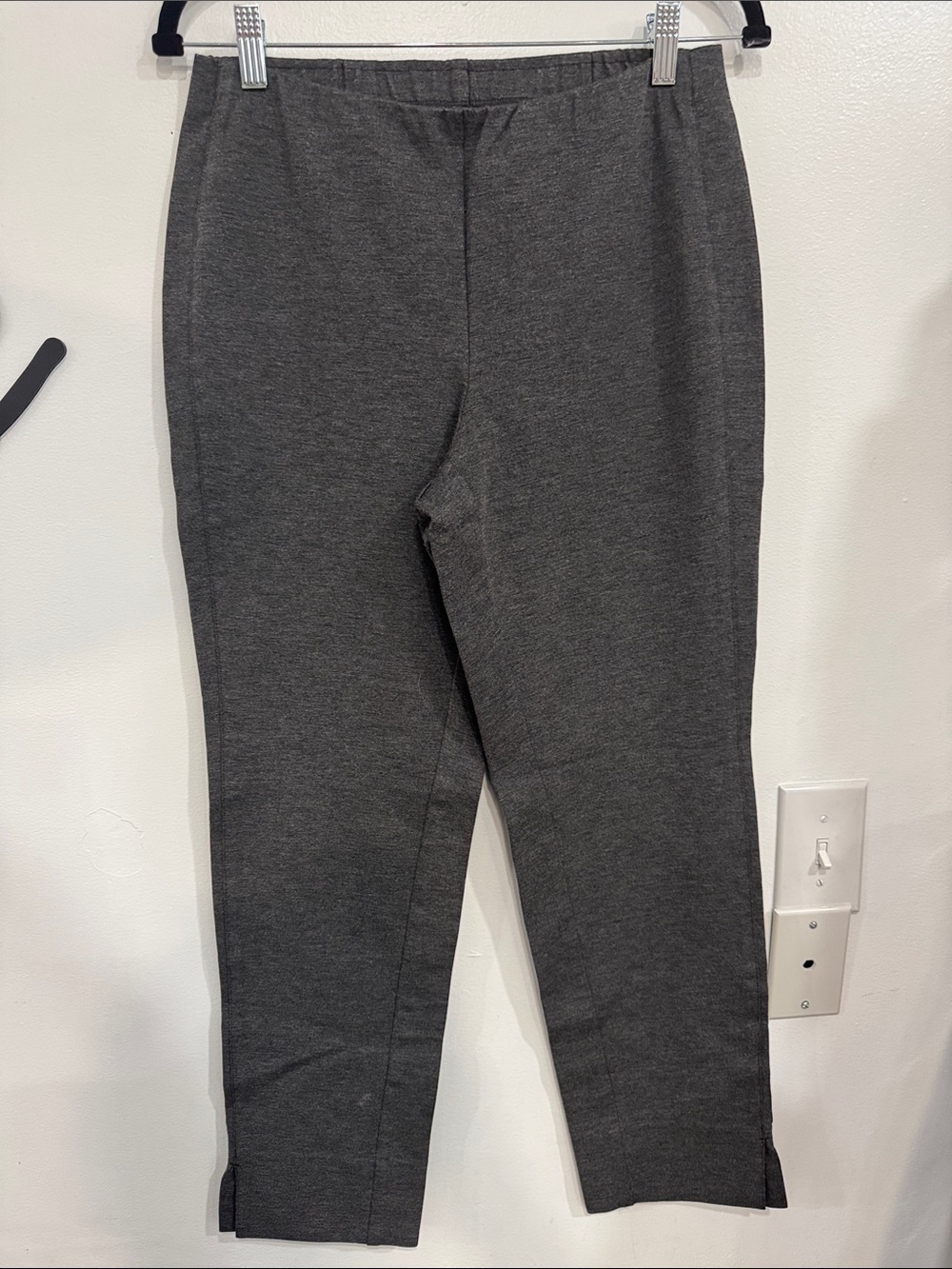 J. Jill Charcoal Gray Stretch Ponte Ankle Pants